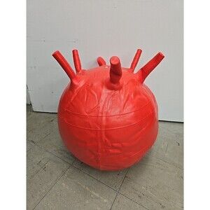 Inflatable Jumping Hop Ball Children Bouncing Ball with Handle Exercise Toy Red
